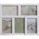 Cadre Photo Blanc Décoratif 5 Photos Kasa 35x29 cm