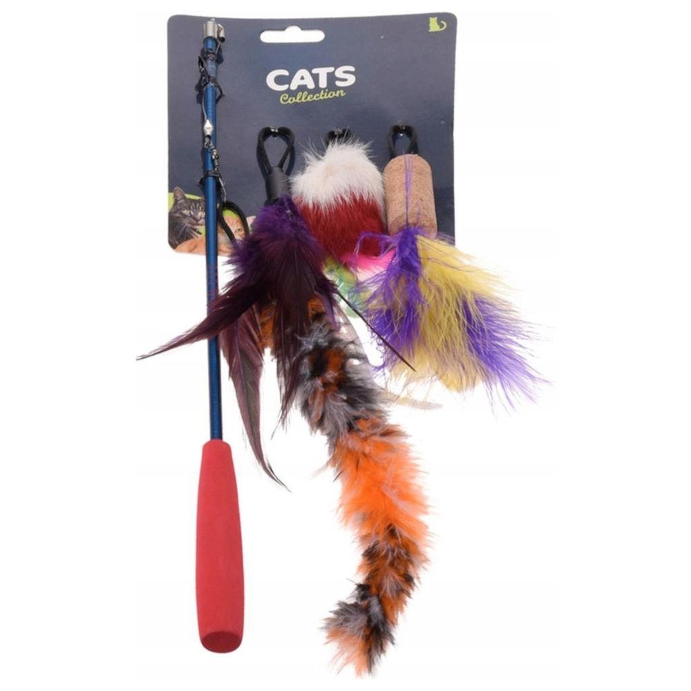 Canne à Pèche Télescopique pour Chats Cats Collection avec 4 Accessoires