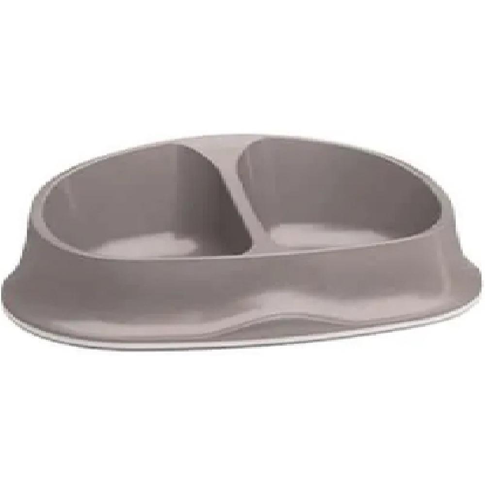 Gamelle Double Chic Grise 27cm×17,5cm×7,2h