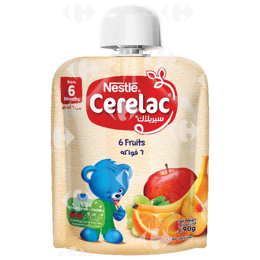 [671580] Purée 6 Fruits en Gourde Cerelac 90g