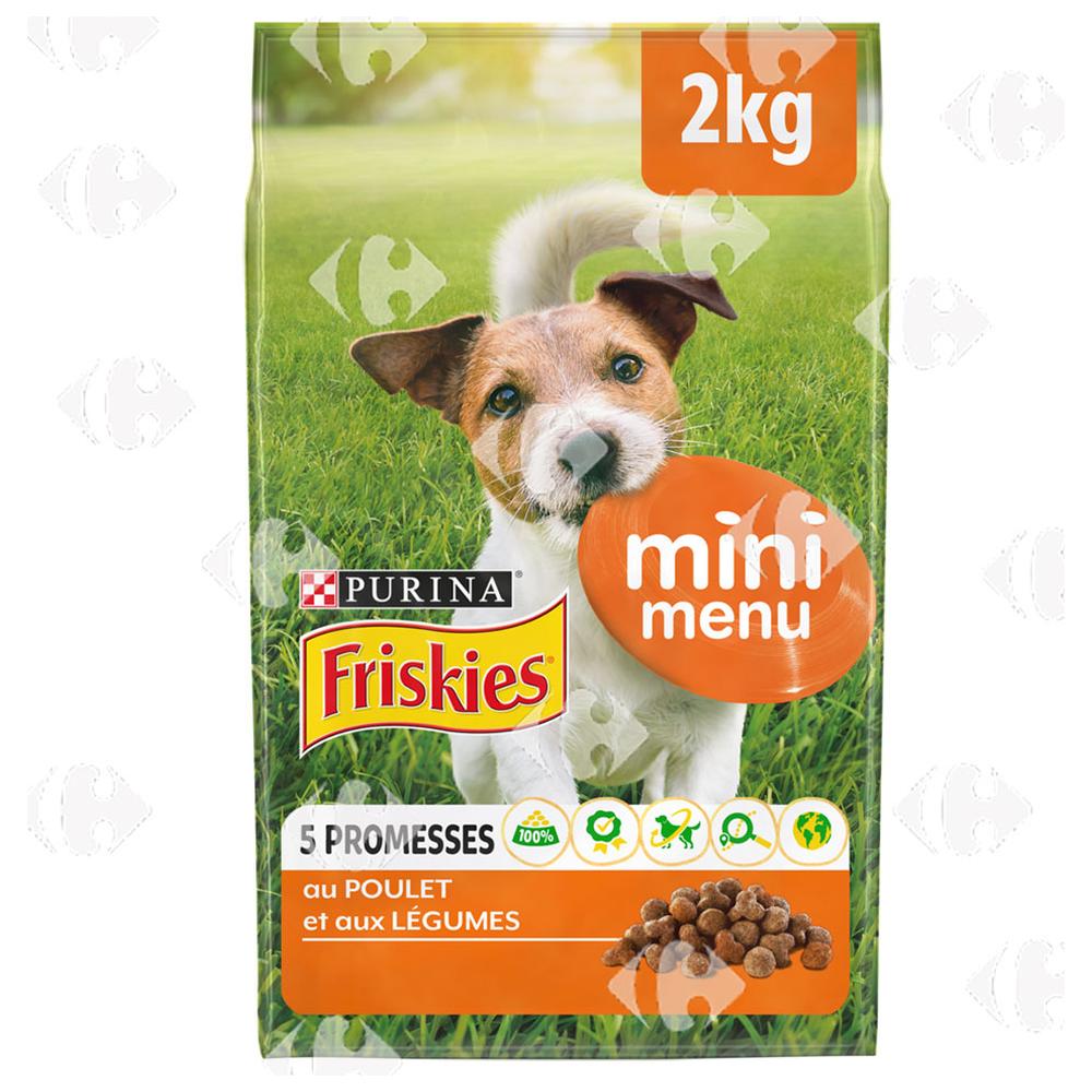 Croquettes au Poulet et aux Légumes pour Petits Chiens Adultes Friskies 2kg