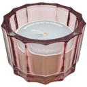 Bougie en Verre Rose Wild Fig à Facettes Kasa 7cm