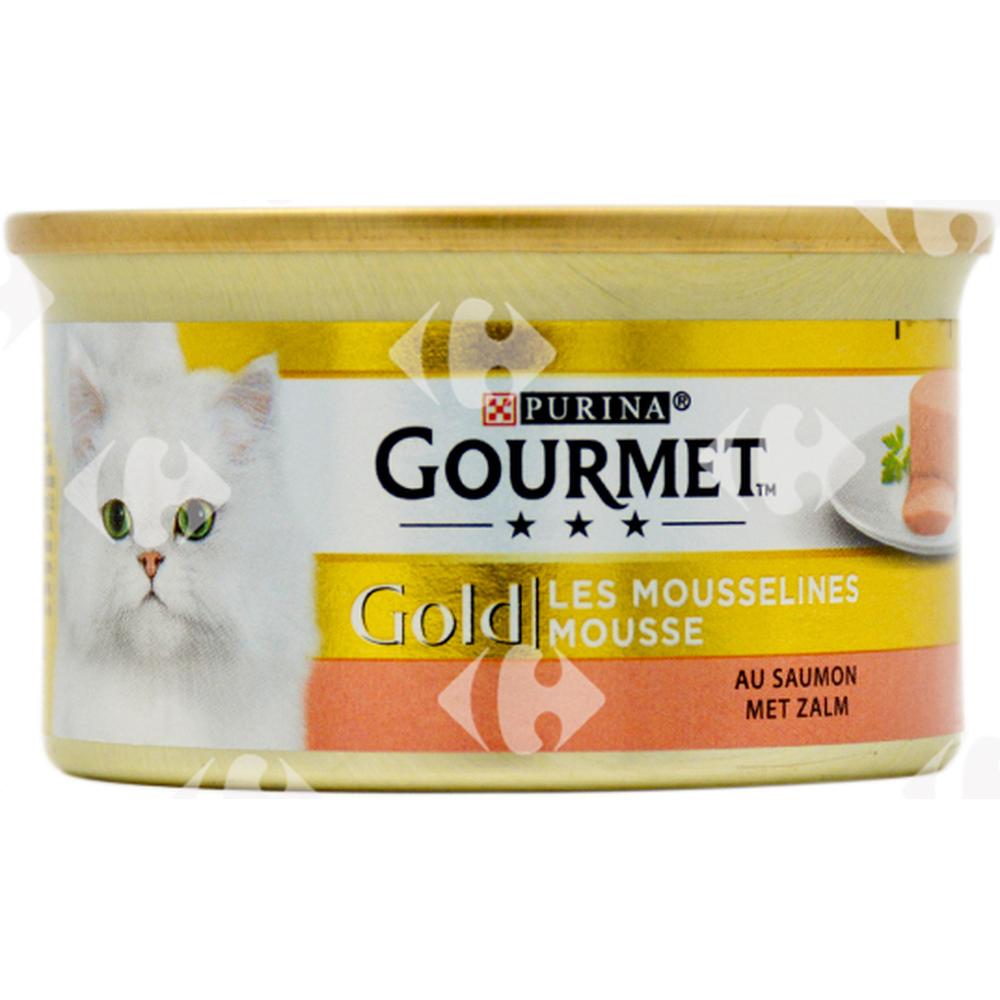 [611888] Mousselines pour Chats Saumon Gold Gourmet 85g