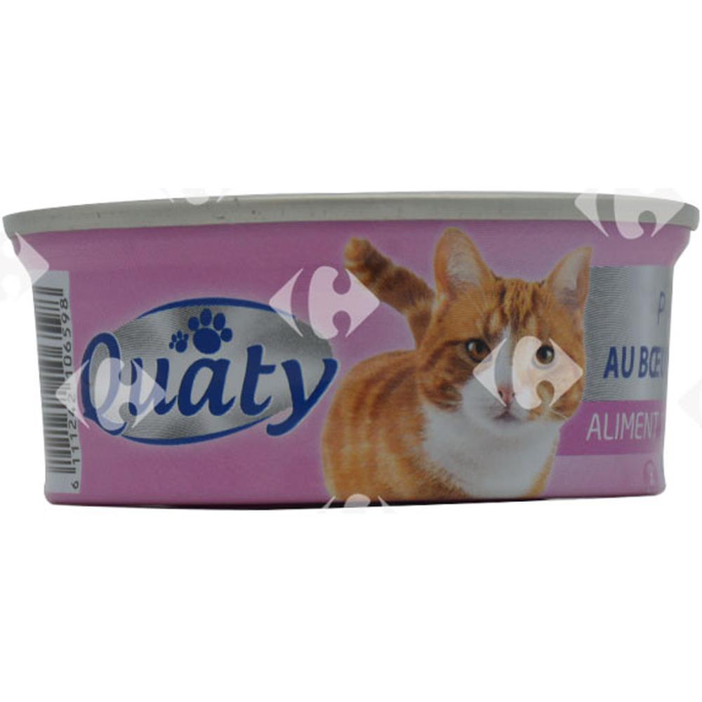 [657619] Pâtée au Bœuf et Saumon pour Chats Quaty 85g