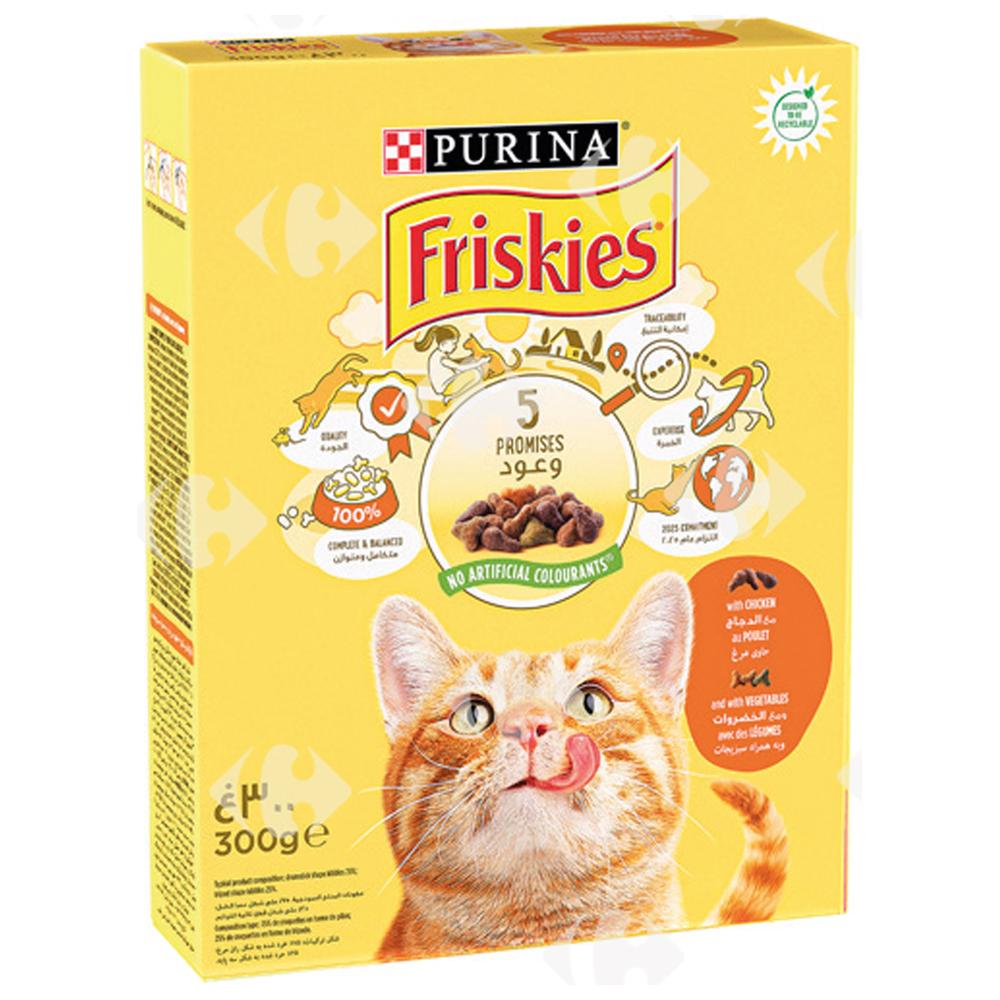 Croquettes au Poulet et Légumes Chats Adultes Friskies 300g