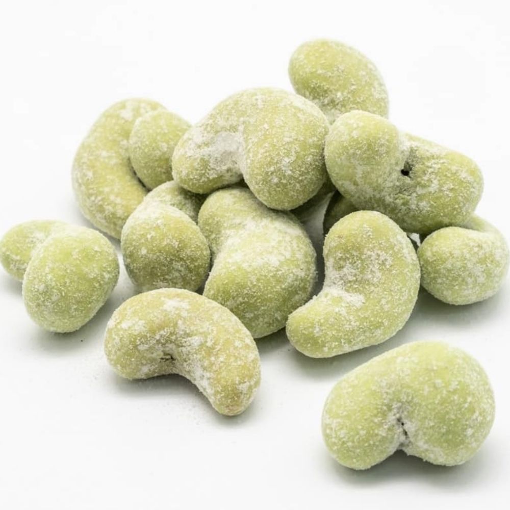 Noix de Cajou Enrobées Wasabi Boîte en Verre 150g
