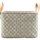 Panier Rectangulaire Tissu Boules Fleurs Kasa 20x30cm