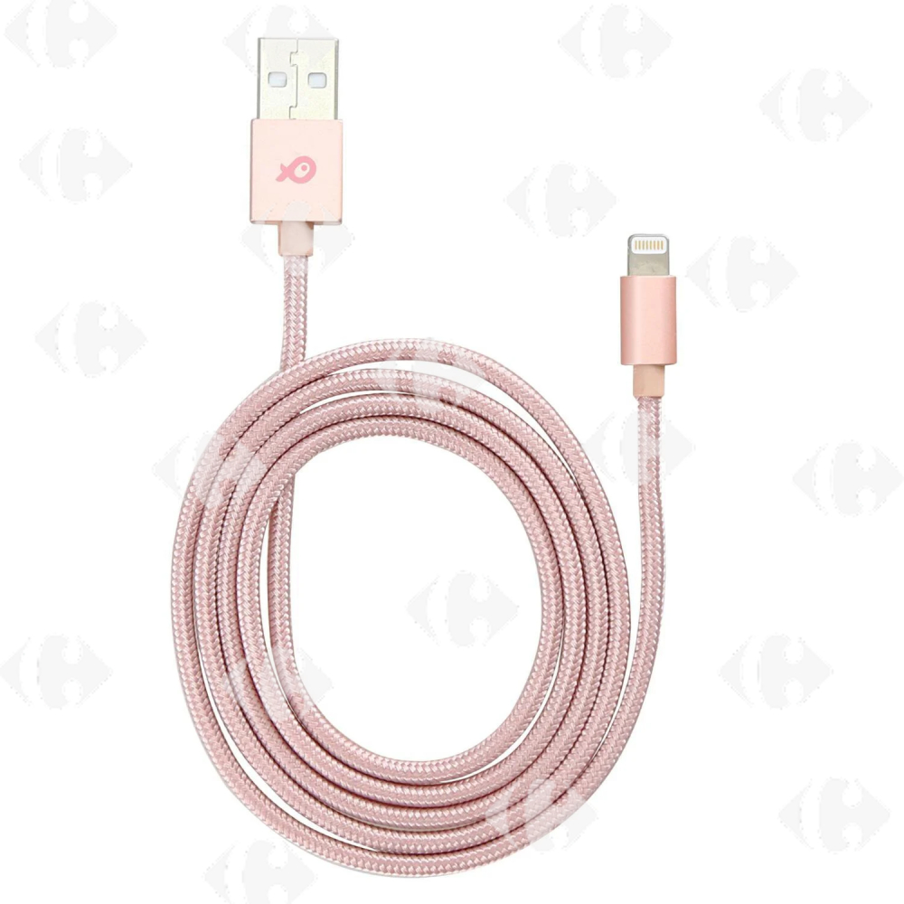 [627521] Câble USB pour Iphone PSL-1T Rose Gold Poss