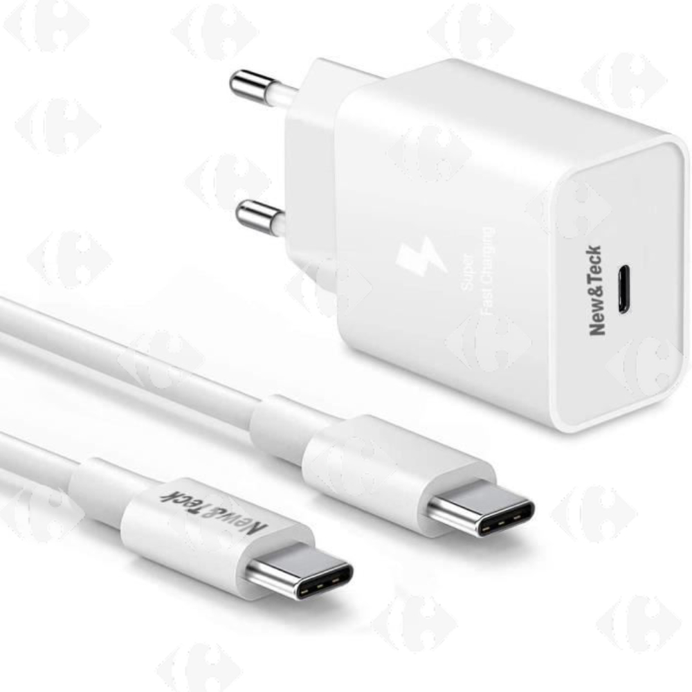 [674854] Chargeur Secteur Type-C avec Câble Blanc Samsung 15W