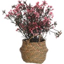 Pot Herbe Marine Fleur Rose Artificielle Kasa 25cm