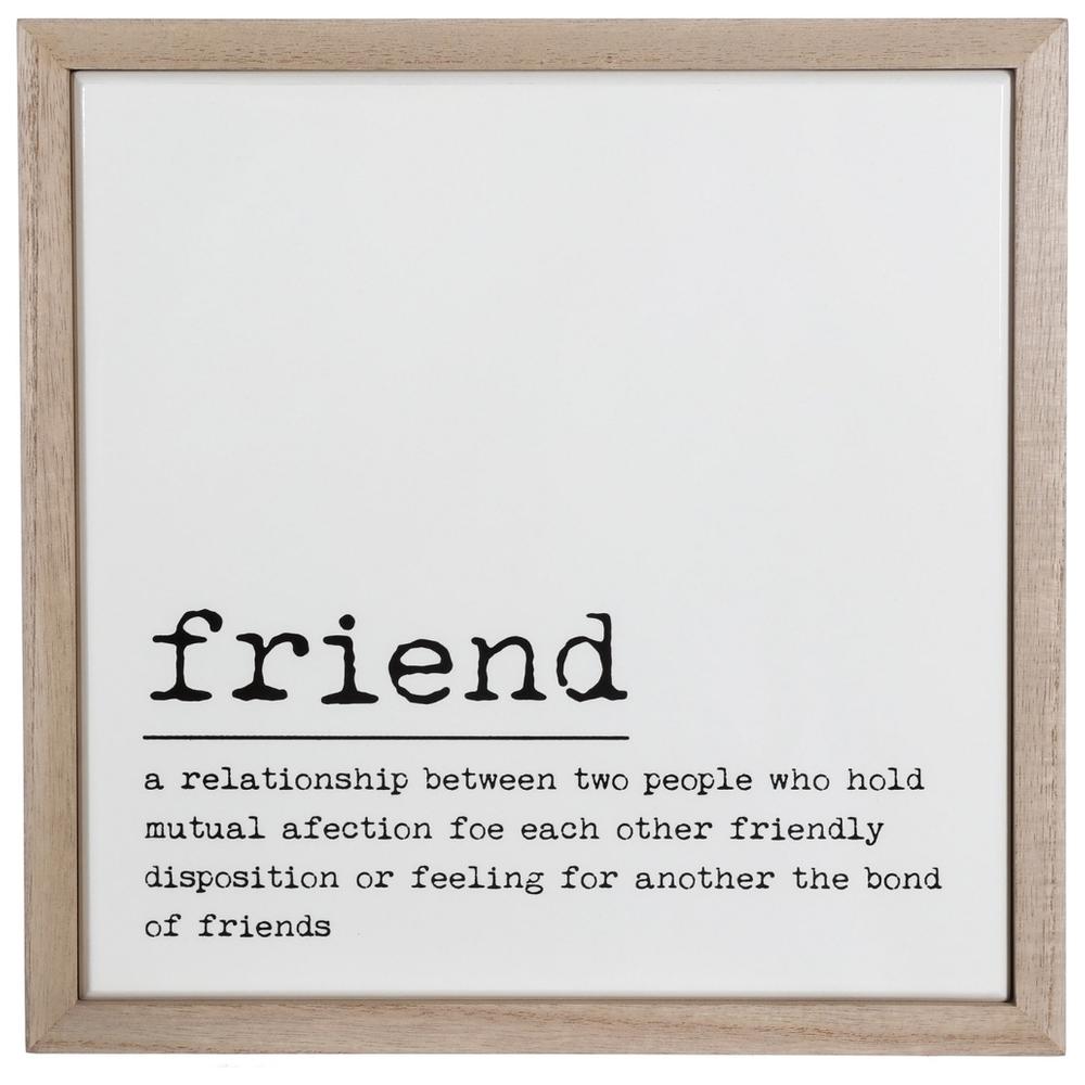 Cadre Décoratif Carré Friend Kasa 30x30 cm