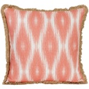 Coussin Carré Diamants Corail Kasa 45x45cm