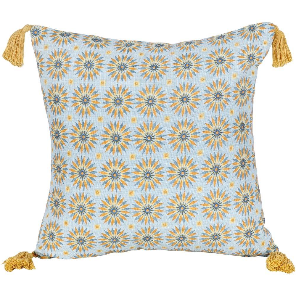Coussin Carré Etoiles Jaunes Kasa 45x45cm 