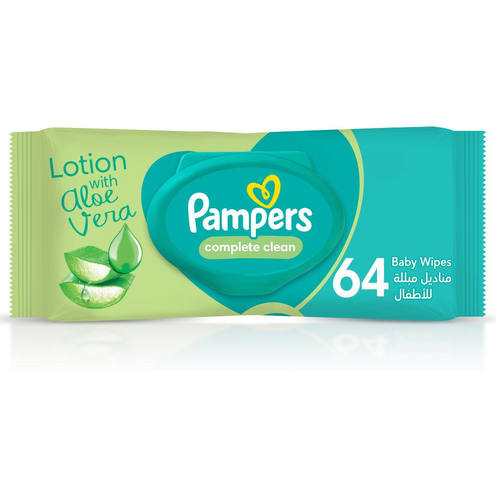 Lingettes Bébé Complete Clean Pampers 64 unités.
