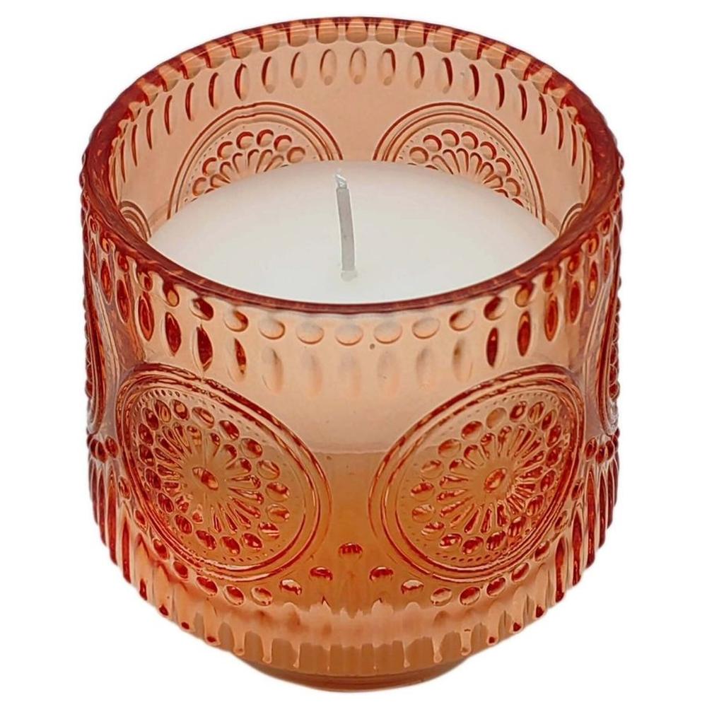 [716255] Coupe Bougie en Verre Orange Wild Fig Kasa 10cm