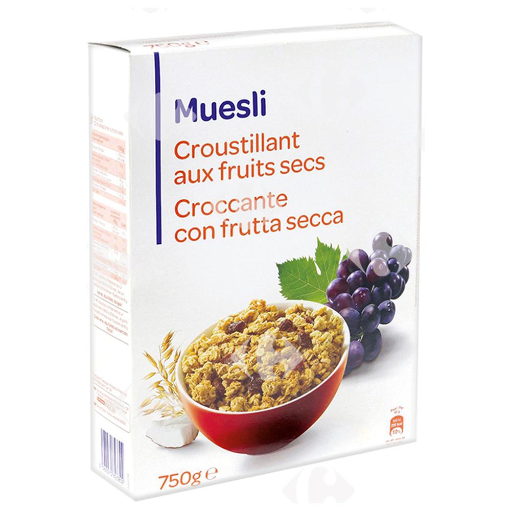 [370347] Muesli Croustillant aux Fruits Carrefour Blanc 750g