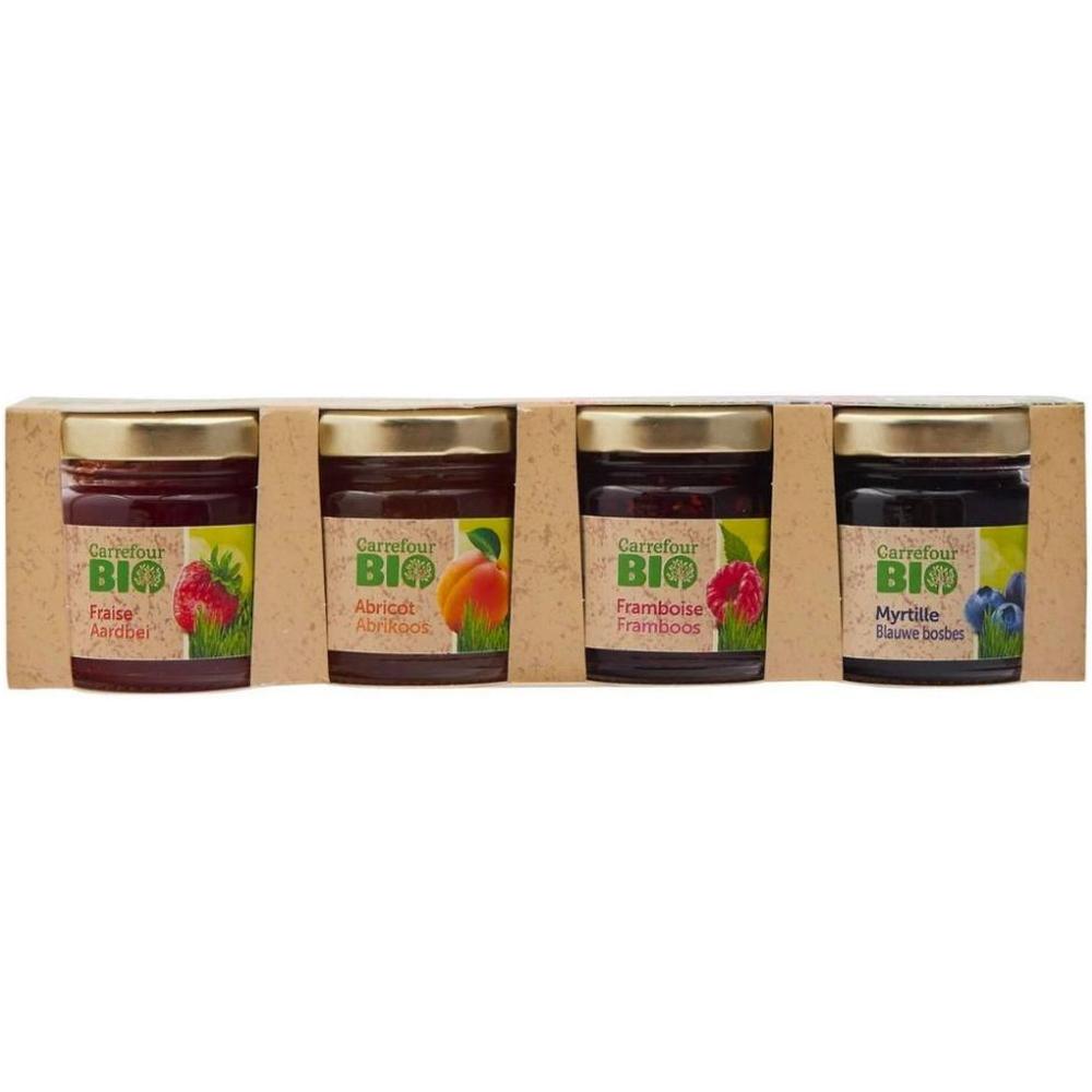 [723705] Confiture Bio Assortiment 4 Parfums Carrefour 4 unités 42g