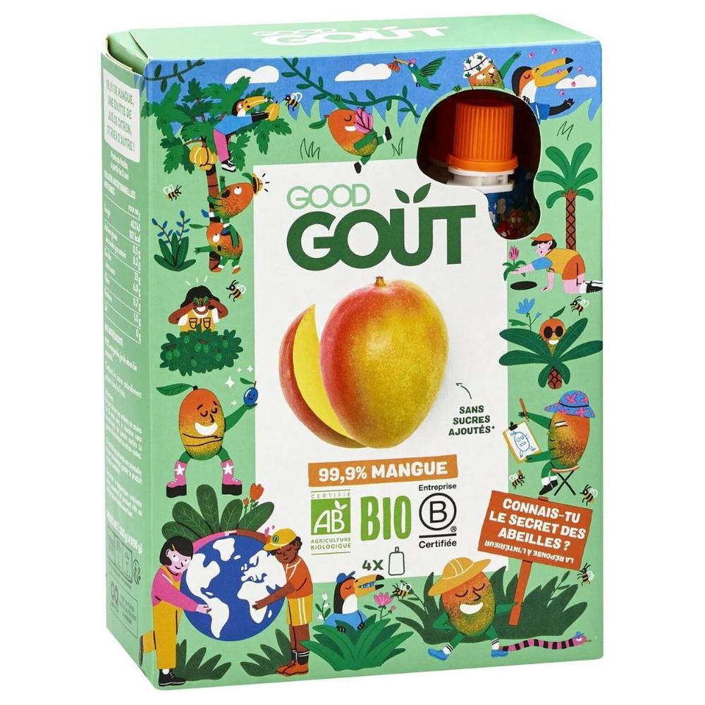 [678277] Gourdes Mangue Good Goût Bio 4 unités 90g