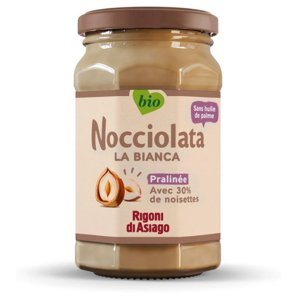[728024] Pâte à Tartiner Choco Blanc Noisette Bio Nocciolata 250g