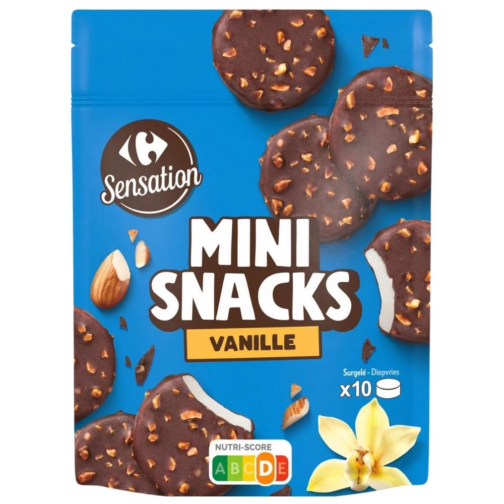 [732934] Glaces Mini Snacks Vanille Carrefour 10 unités 12,5g