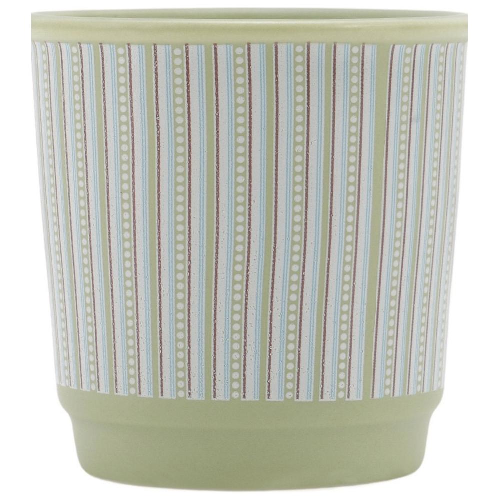 [722663] Gobelet à Café Personnalisé Vert Rayures Kasa 8 cl