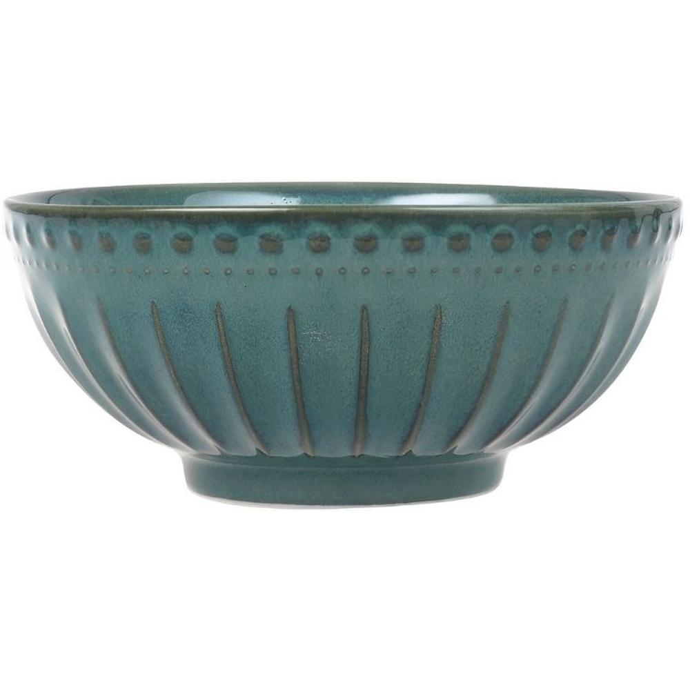 [717010] Bol en Porcelaine Vert Côtelé Kasa 18cm