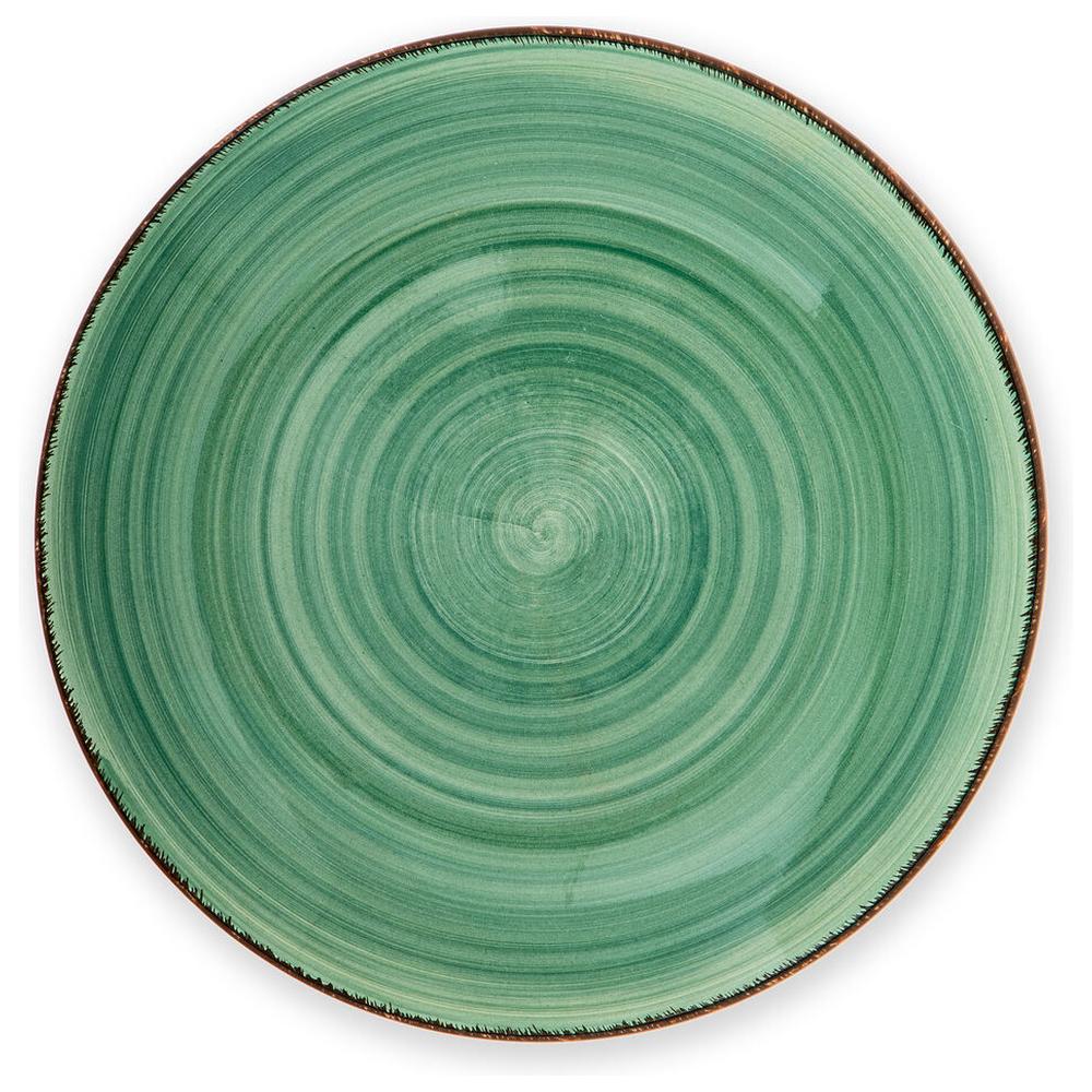 Assiette Plate Porcelaine Verte Boho Kasa 19cm