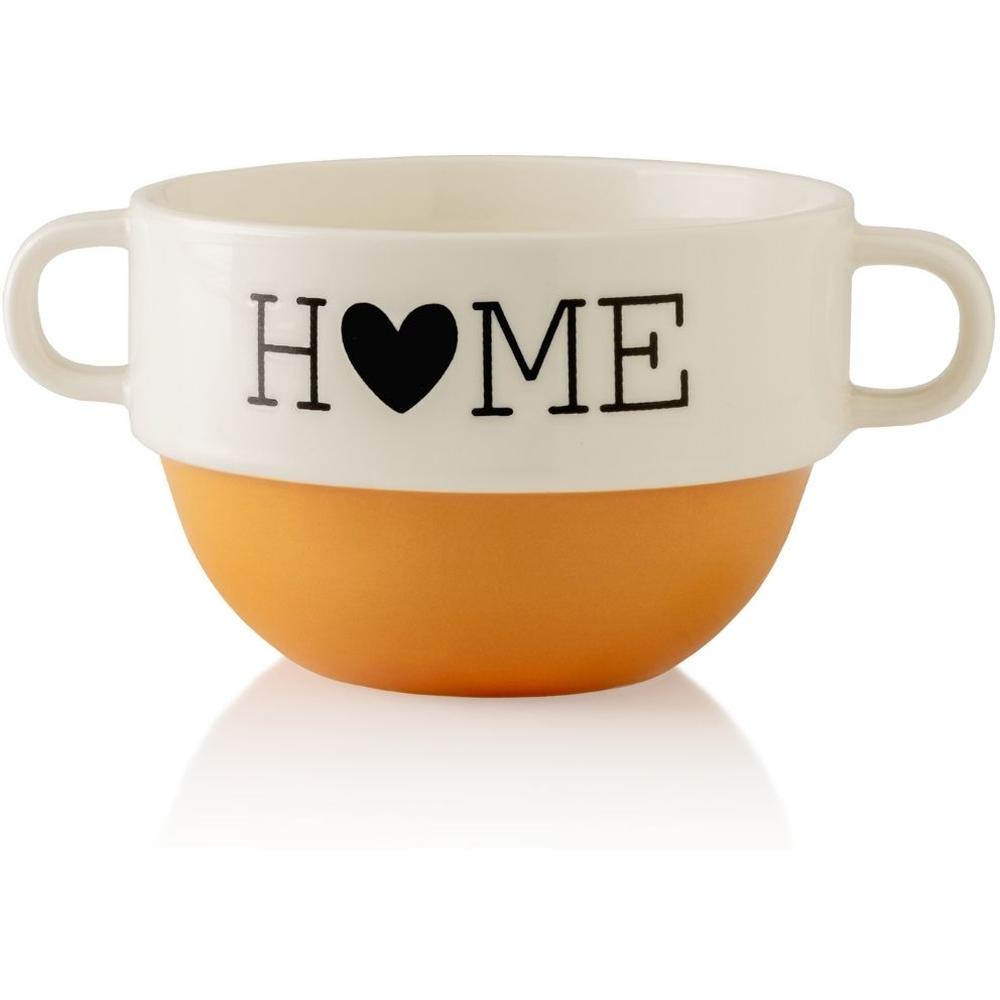 [716969] Bol en Porcelaine avec Manche Home Jaune Kasa 63 cl