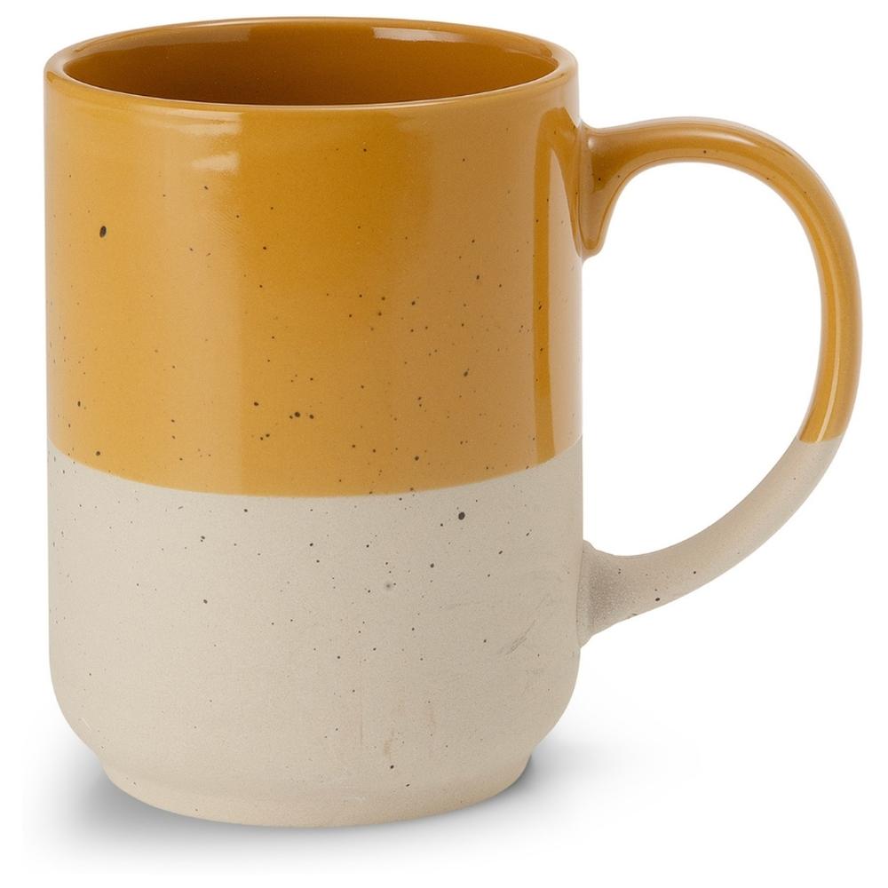 [722011] Mug en Porcelaine Jaune Beige Kasa 50 cl