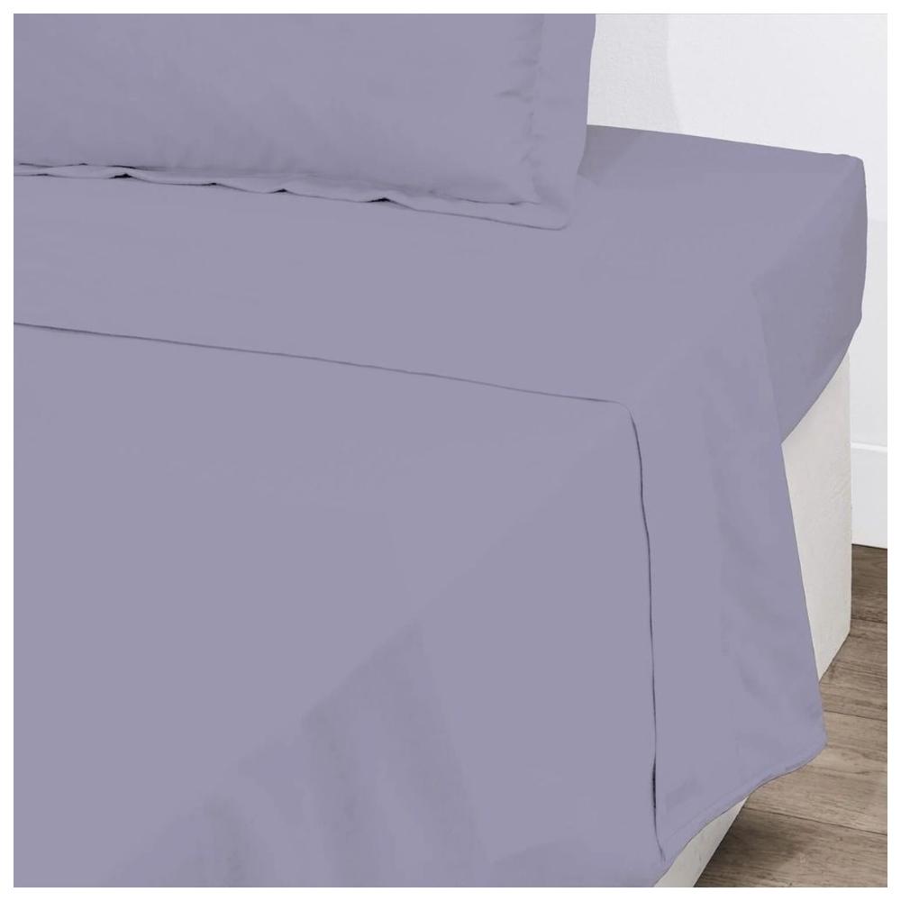 [717244] Drap Plat Lavande 100% Coton Tex Home 180x280 cm