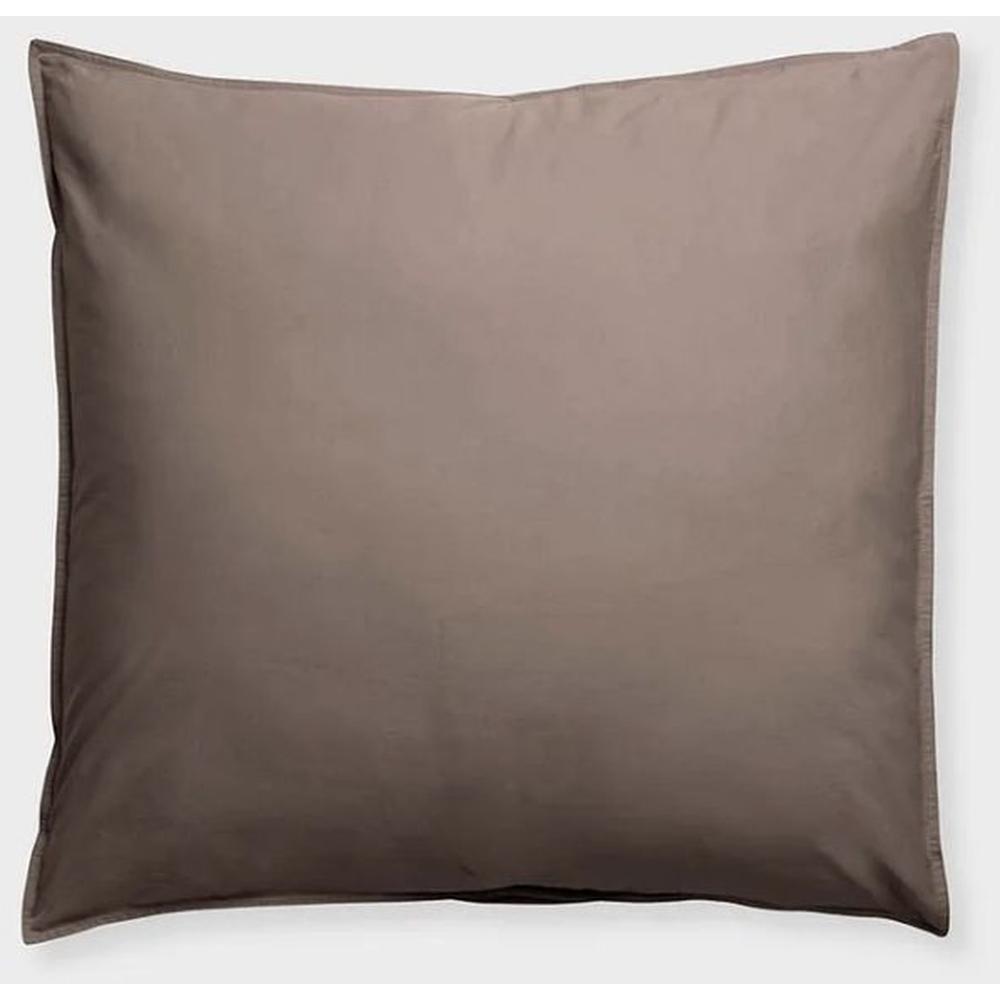 [703183] Taie d'Oreiller Percal Marron Foncé Tex Home 50x70 cm