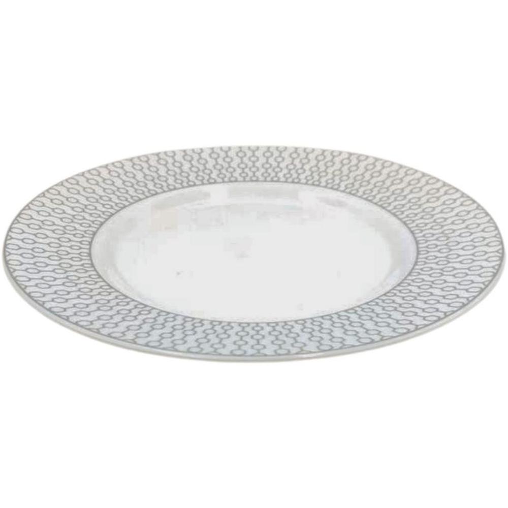 [710322] Assiette Plate en Porcelaine Blanche Velvett 20cm