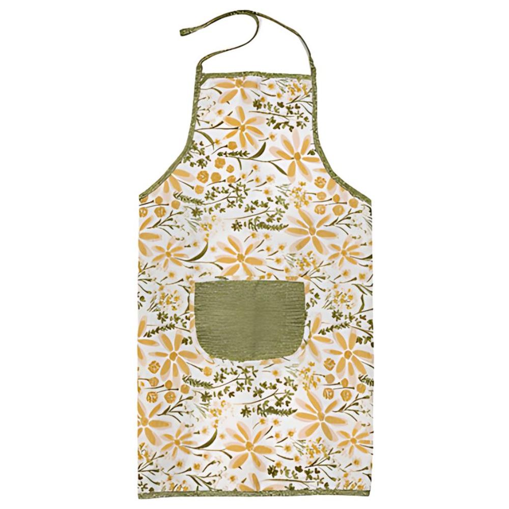 [714957] Tablier de Cuisine Coton Feuille 60x74cm