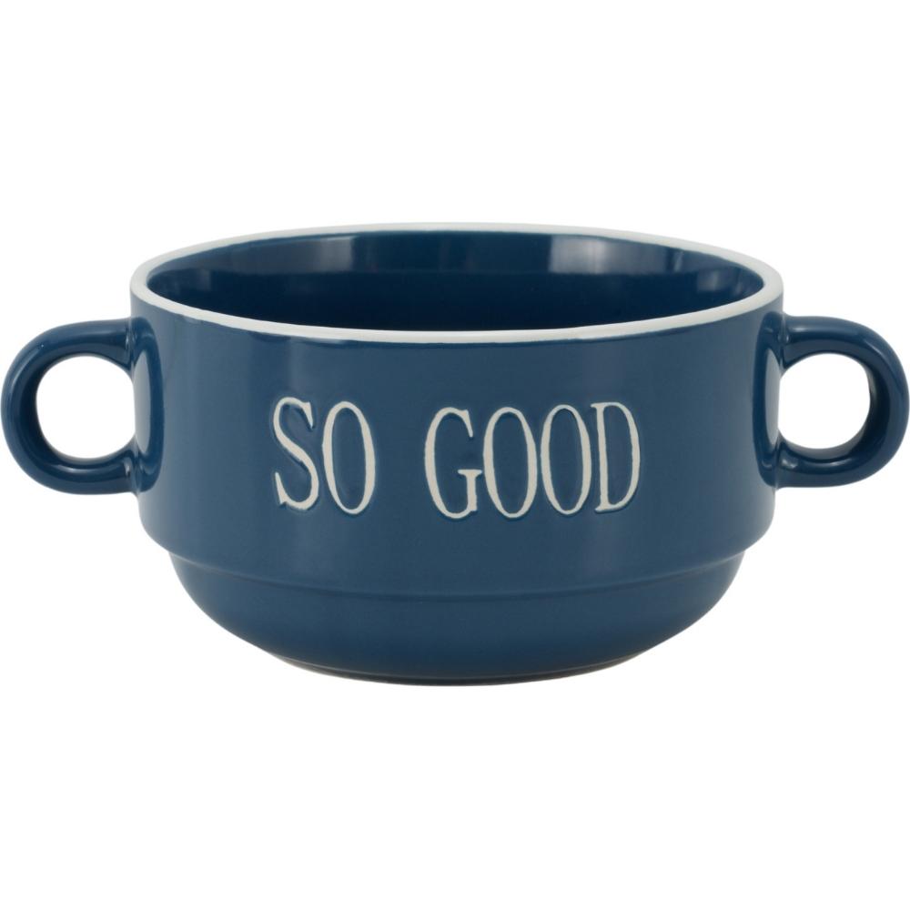 Bol Porcelaine Bleu "So Good" avec Manche Kasa 14 cm