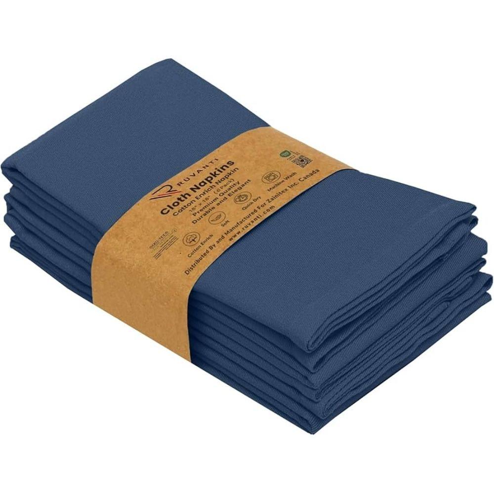 [703143] Drap Housse Bleu Foncé Coton Bio Tex Home 180x300 cm