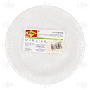 Assiettes Carton Blanc Bibo 19cm - 50 pièces.