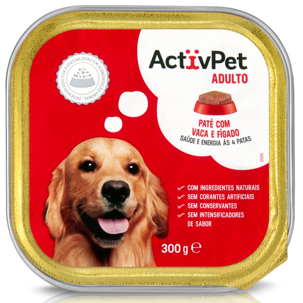 [643909] Pâtée pour Chien au Bœuf & Foie ActivPet 300g
