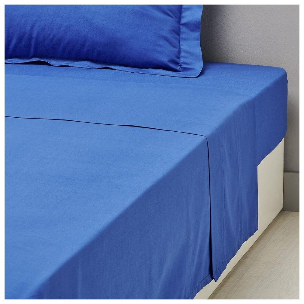 Drap Plat Bleu Tex Home 180x280 cm