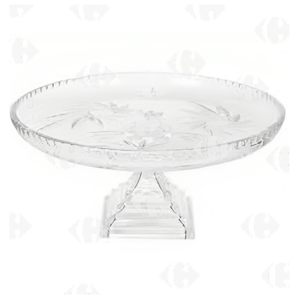 Porte Gâteaux à Pied en Verre Transparent Lisa Mori 29cm