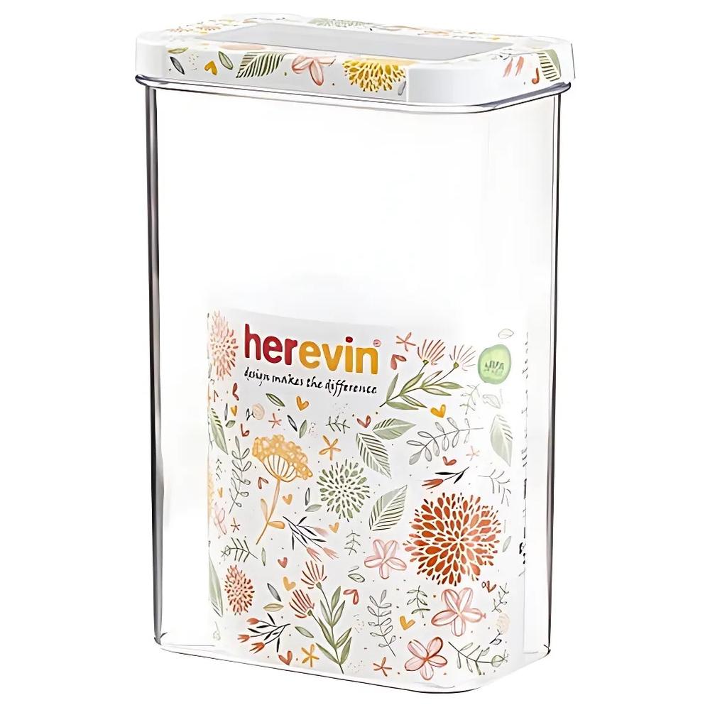 [723646] Boîte Alimentaire Transparente Acrylique Botanique Herevin 2,5L