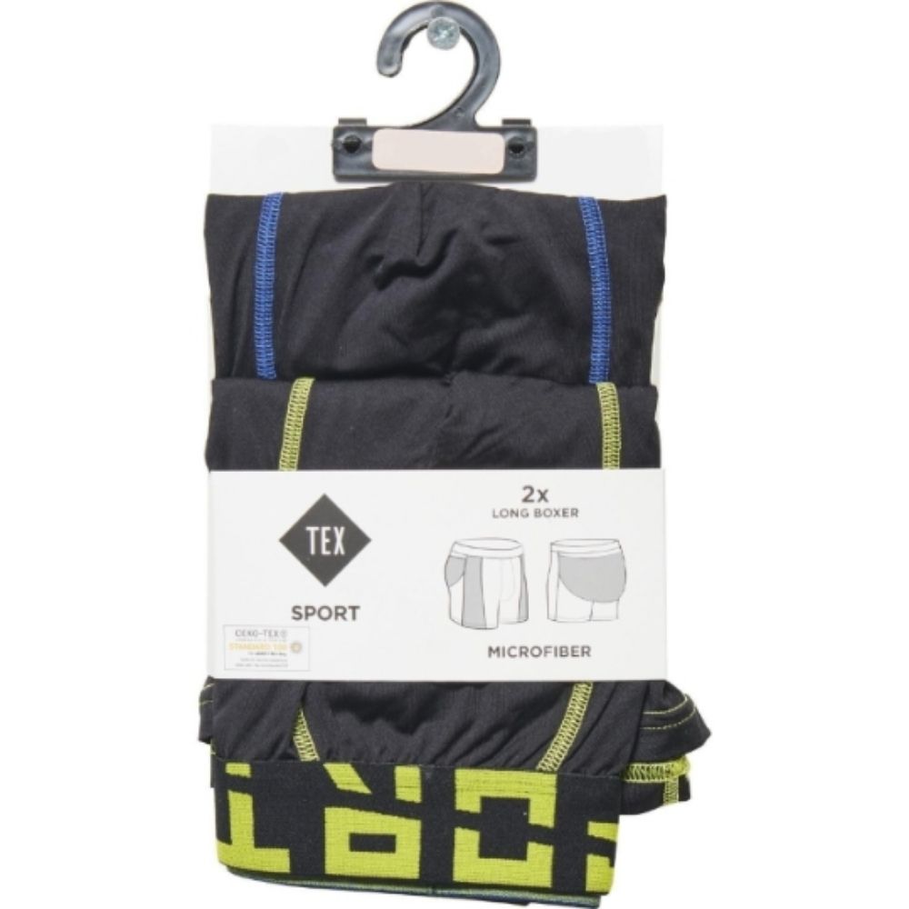 [719012] Lot 2 Boxers Homme Sport Micro Noir