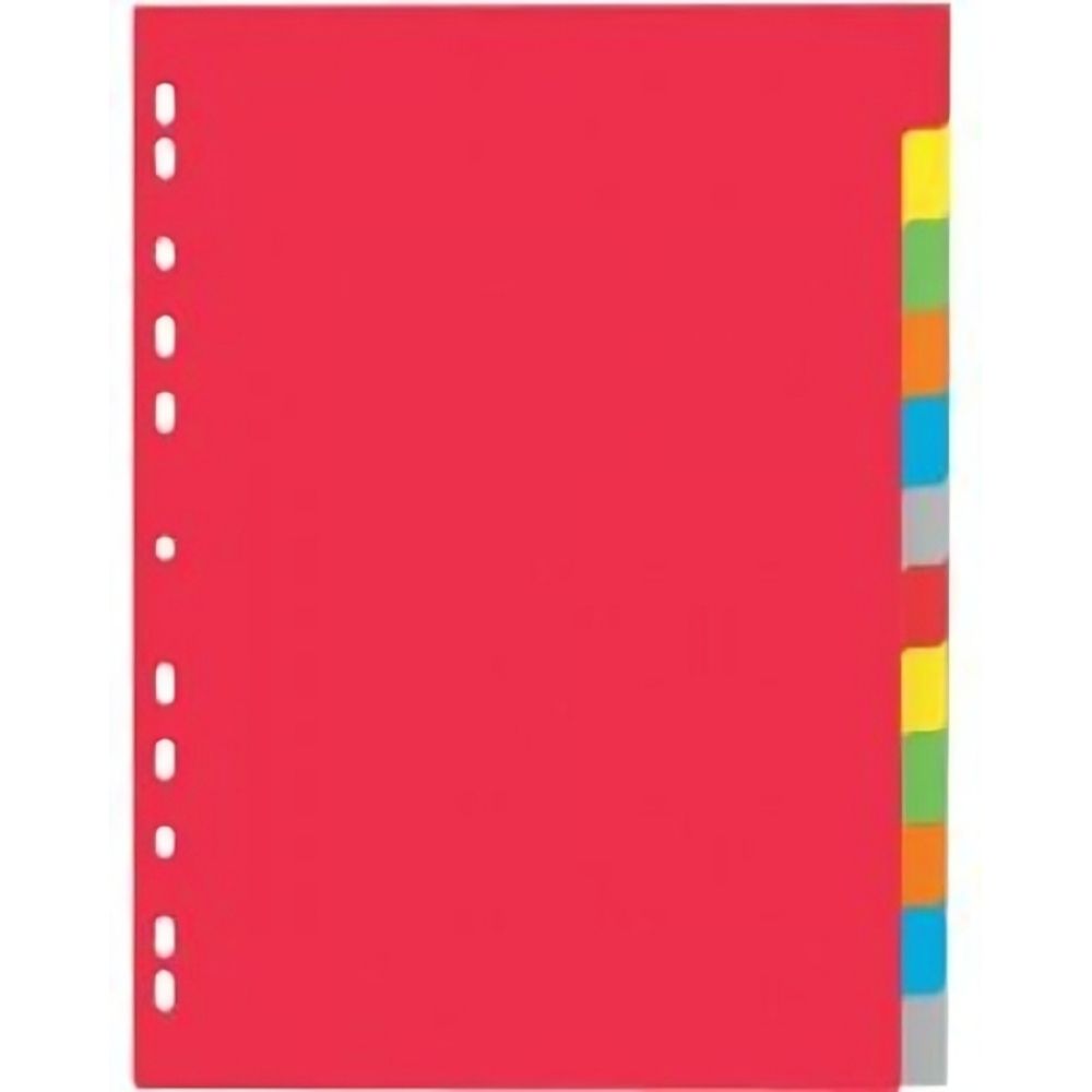 [529945] Intercalaires A4 en PolyPro Colorsplit 12 unités