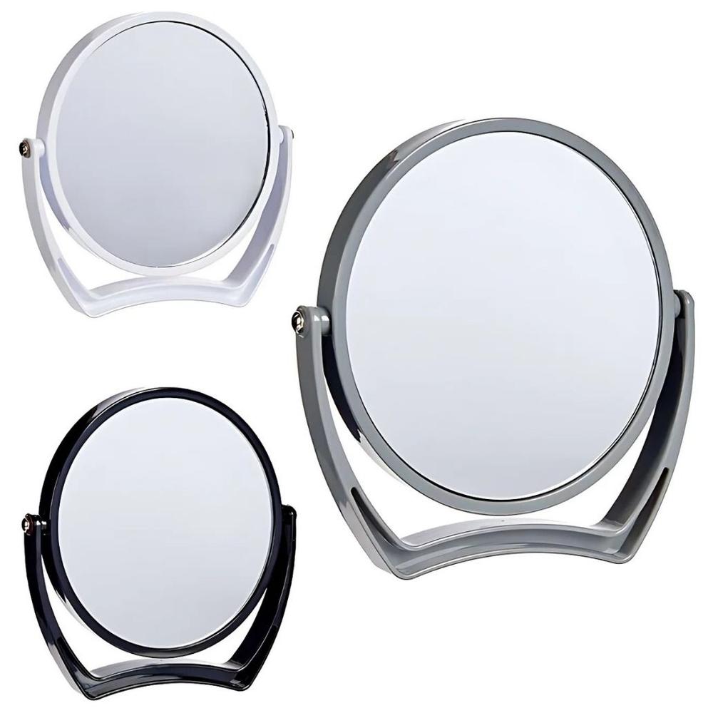 Miroir Rond Trois Couleurs Noir-Blanc-Gris MSV 19x18cm