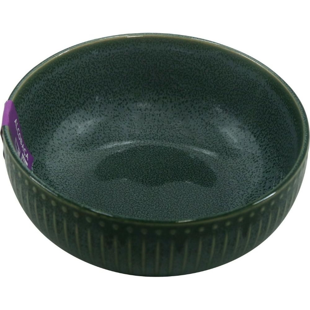 [722667] Bol Porcelaine Vert Embossé Alcobaça Kasa 15 cm