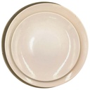 Assiette Ronde Crème en Céramique