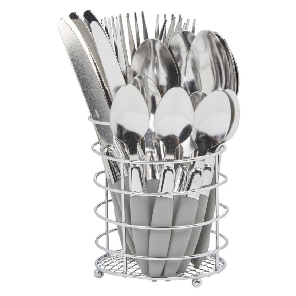 Ménagère Gris en Acier Classic 24 pièces