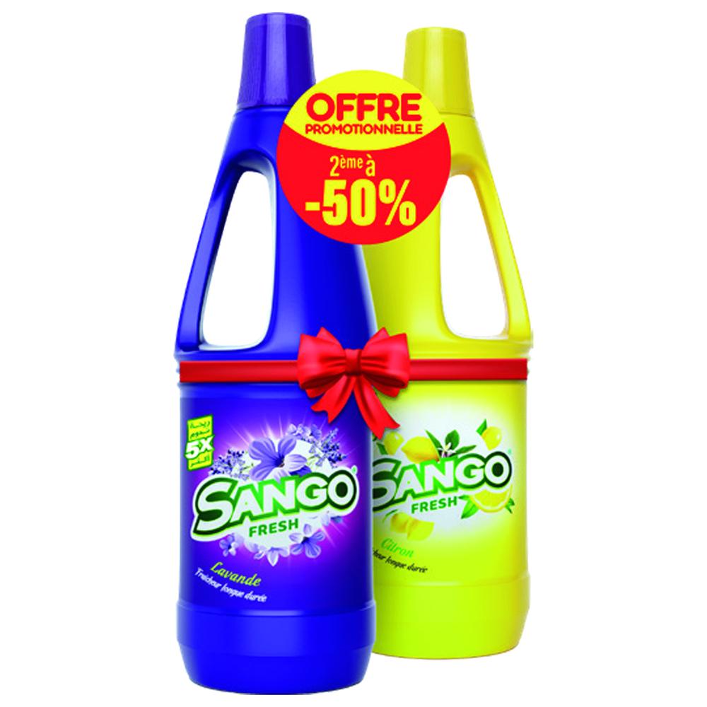 [705599] Lot Nettoyant Sol Sango 1L + Fleur d'Oranger 1L (2ème à 50%)
