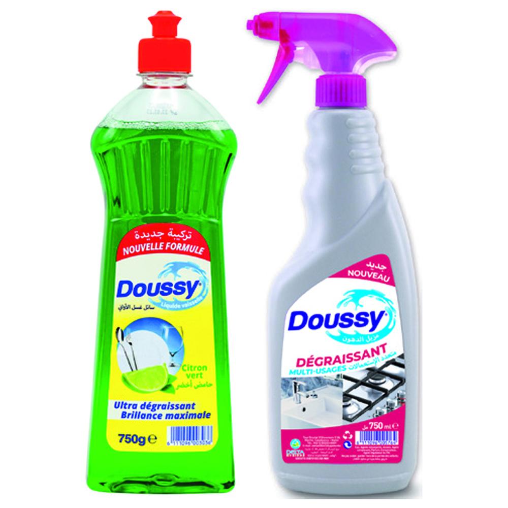 [639907] Lot Dégraissant Doussy 750ml + Liquide Vaisselle 750ml (-50% sur le 2ème )