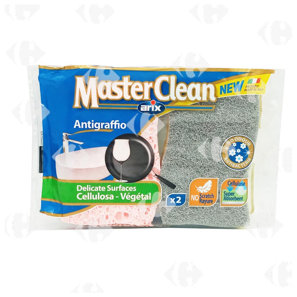 Eponge Grattante Délicate Surface Master Clean Arix 2 unités.