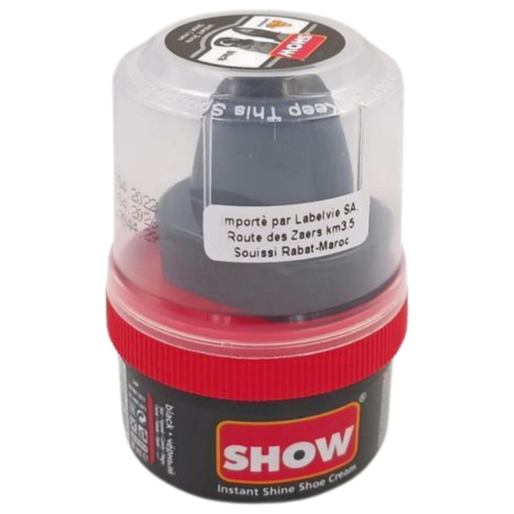 [639900] Crème Chaussure avec Éponge Cuir Noir Show 50ml.
